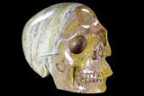 Realistic, Polished Ocean Jasper Skull #116504-2